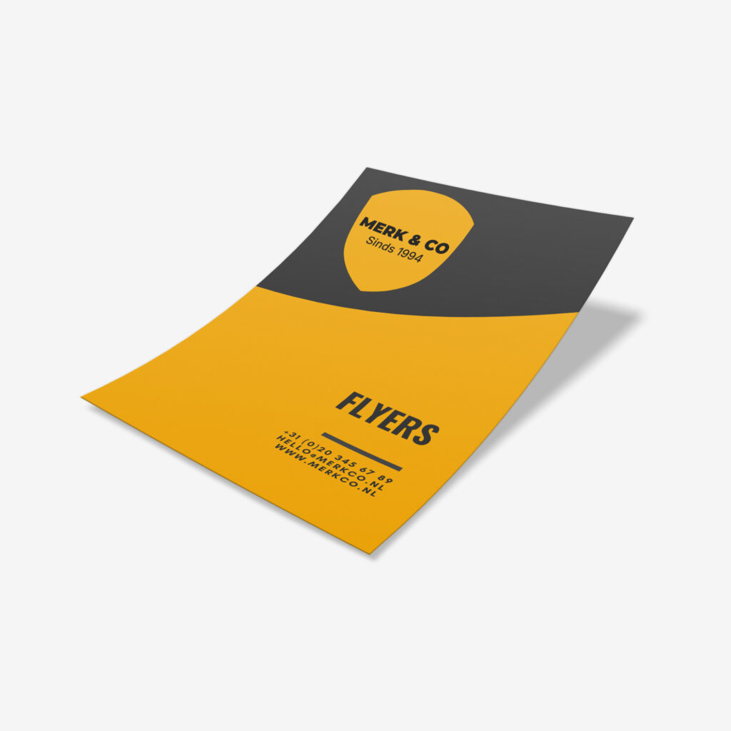 Flyer zijaanzicht