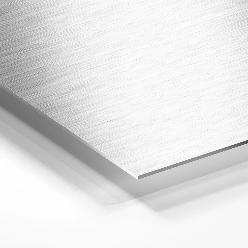 Geborsteld aluminium voorbeeld