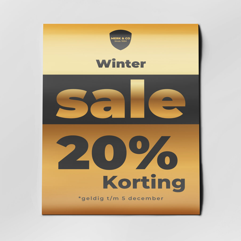 Poster bedrukt met goudfolie Druk-Store