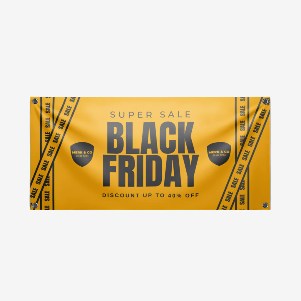 Vooraanzicht banner met ringen