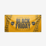 Vooraanzicht banner met ringen