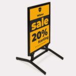 Stoepbord met swingvoet