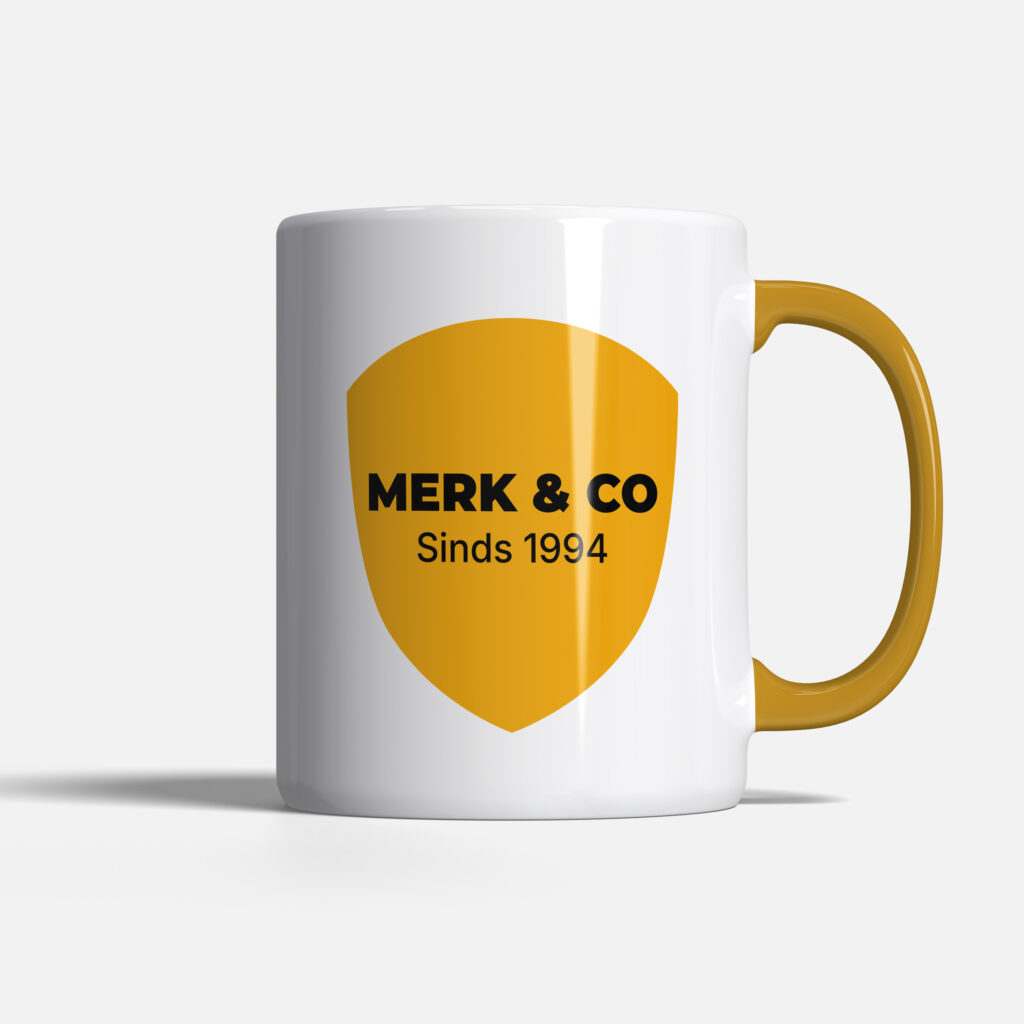 Mok bedrukt met logo oranje