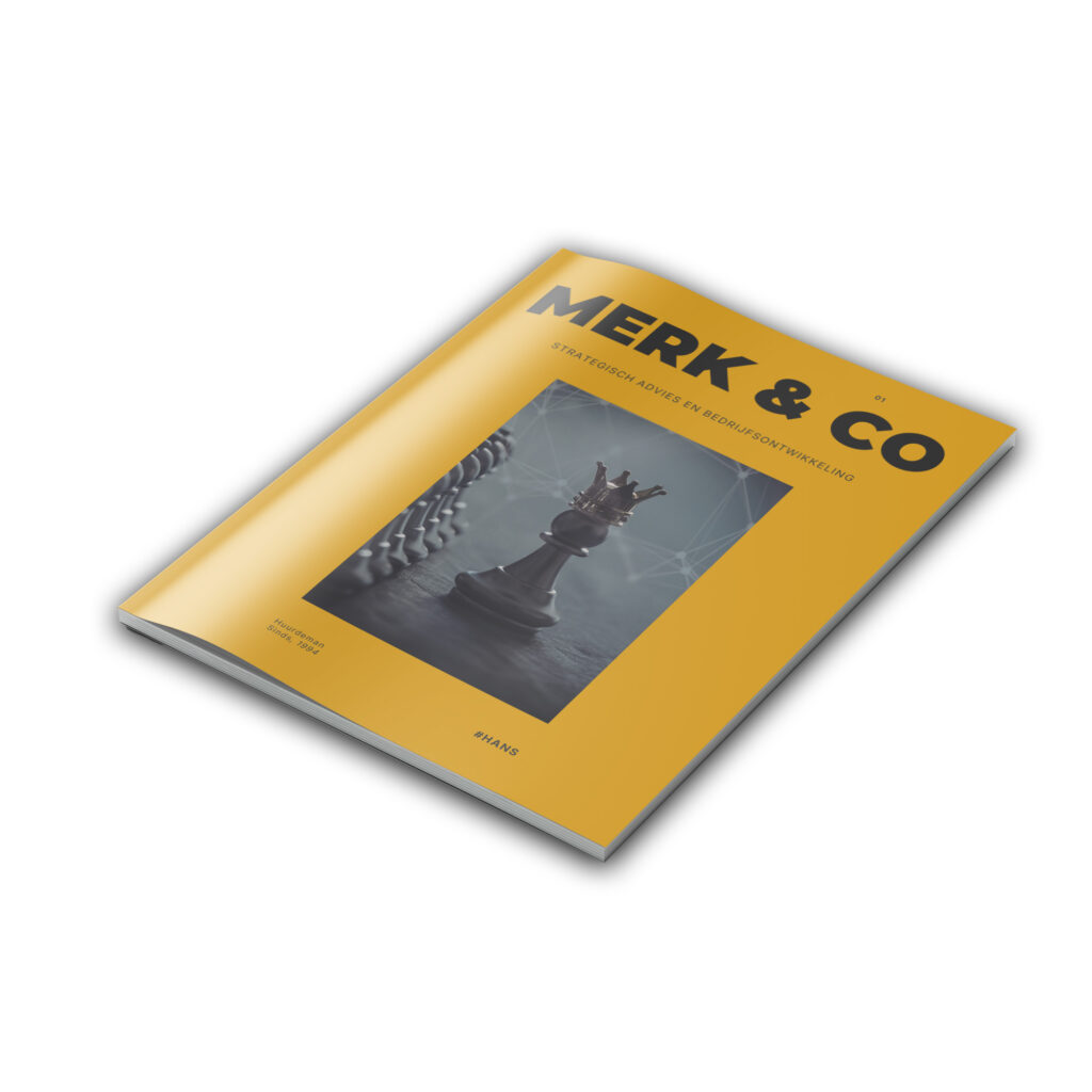 Brochure gelijmd zijaanzicht