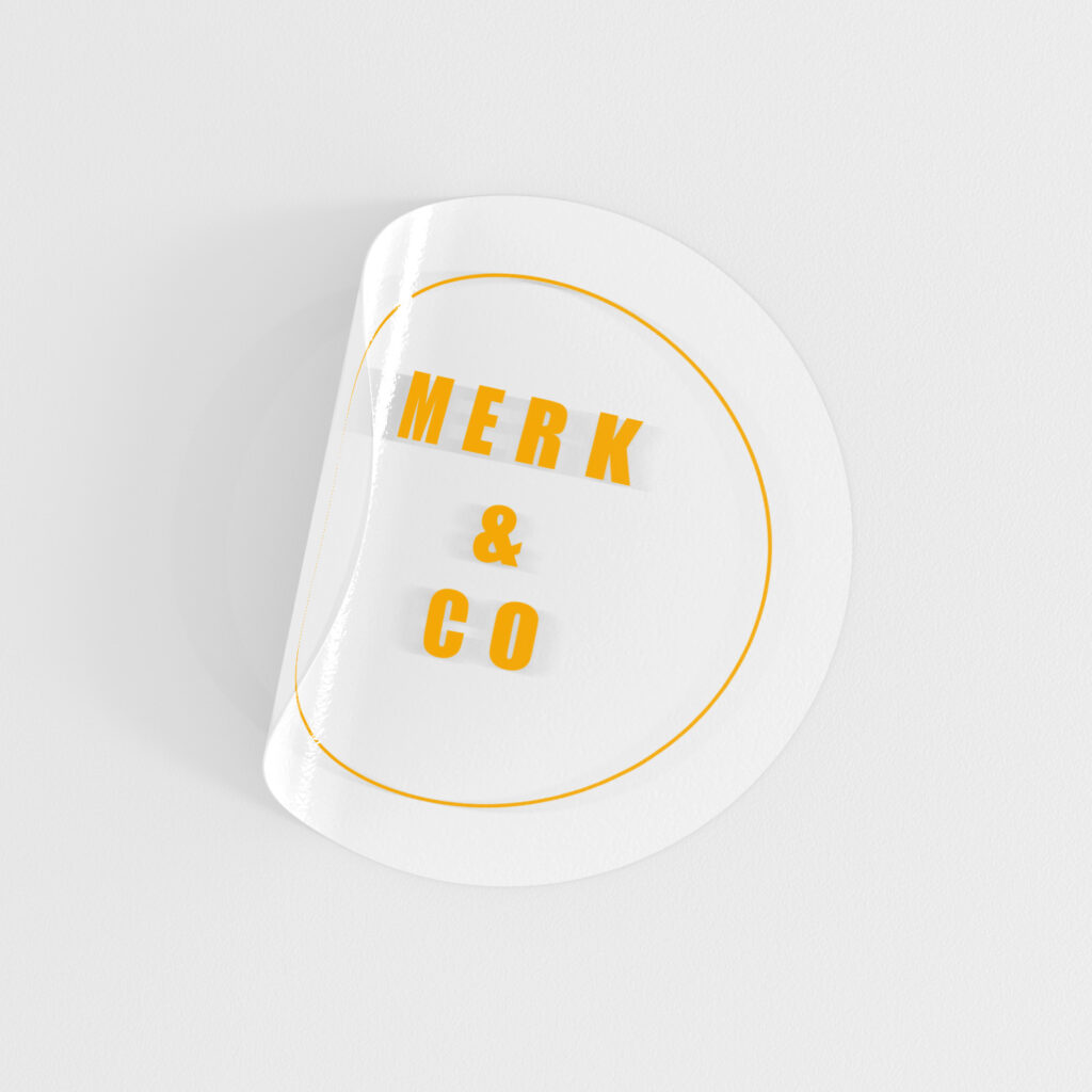 Transparante sticker voorbeeld