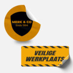 Grote stickers rond en rechthoek