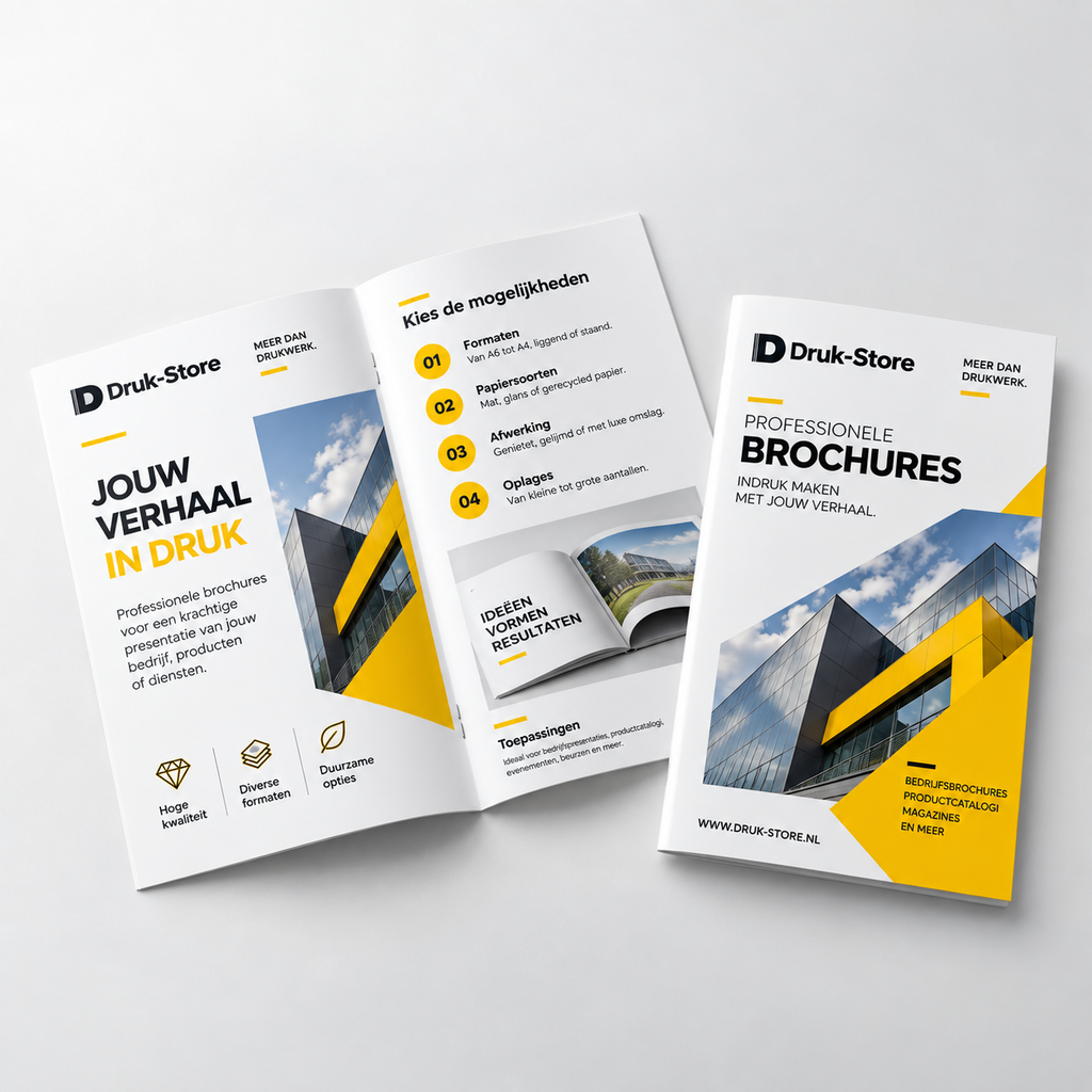 Geniete brochure met nietjes in de rug